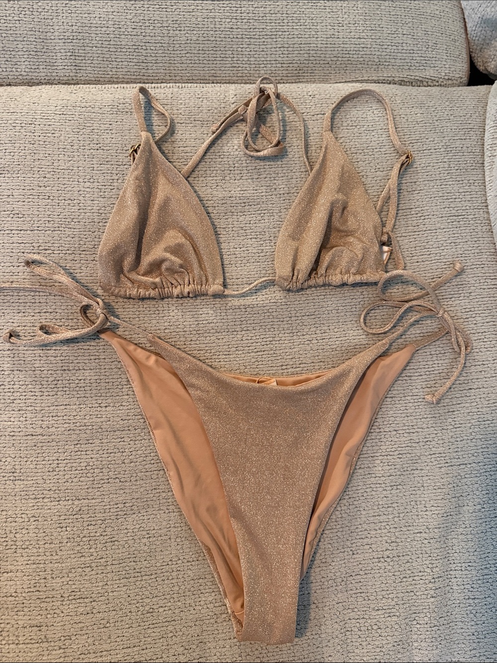 L*SPACE Gold Bikini